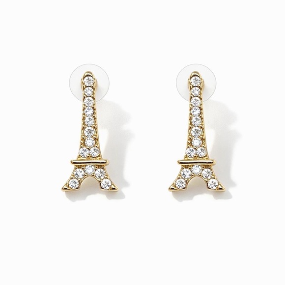 Anthropologie Jewelry - Gold Eiffel Tower Earrings.